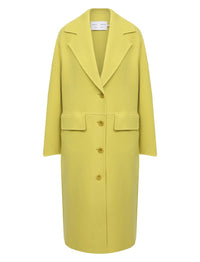 Manteau long boutonné en laine - Flax