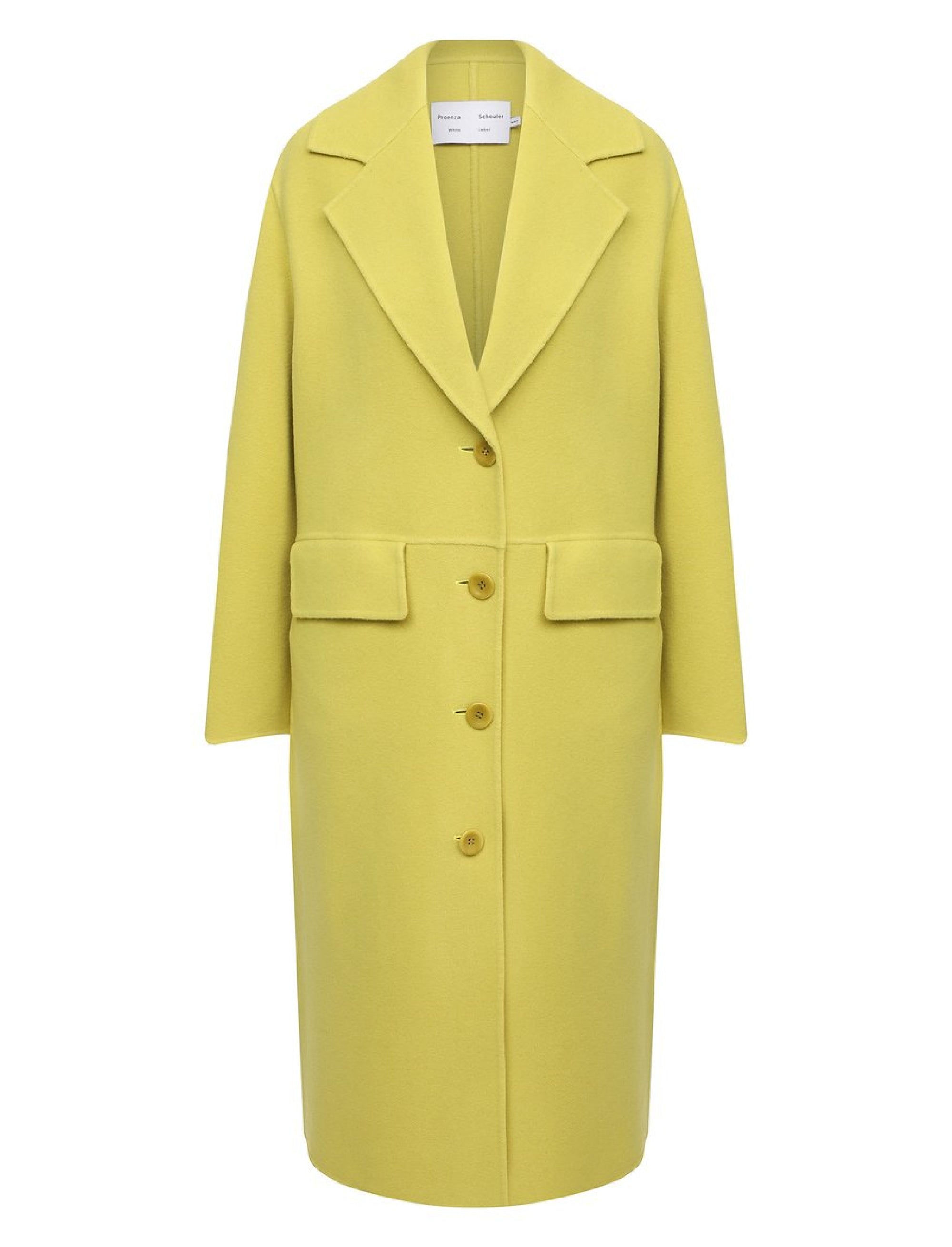 Manteau long boutonné en laine - Flax
