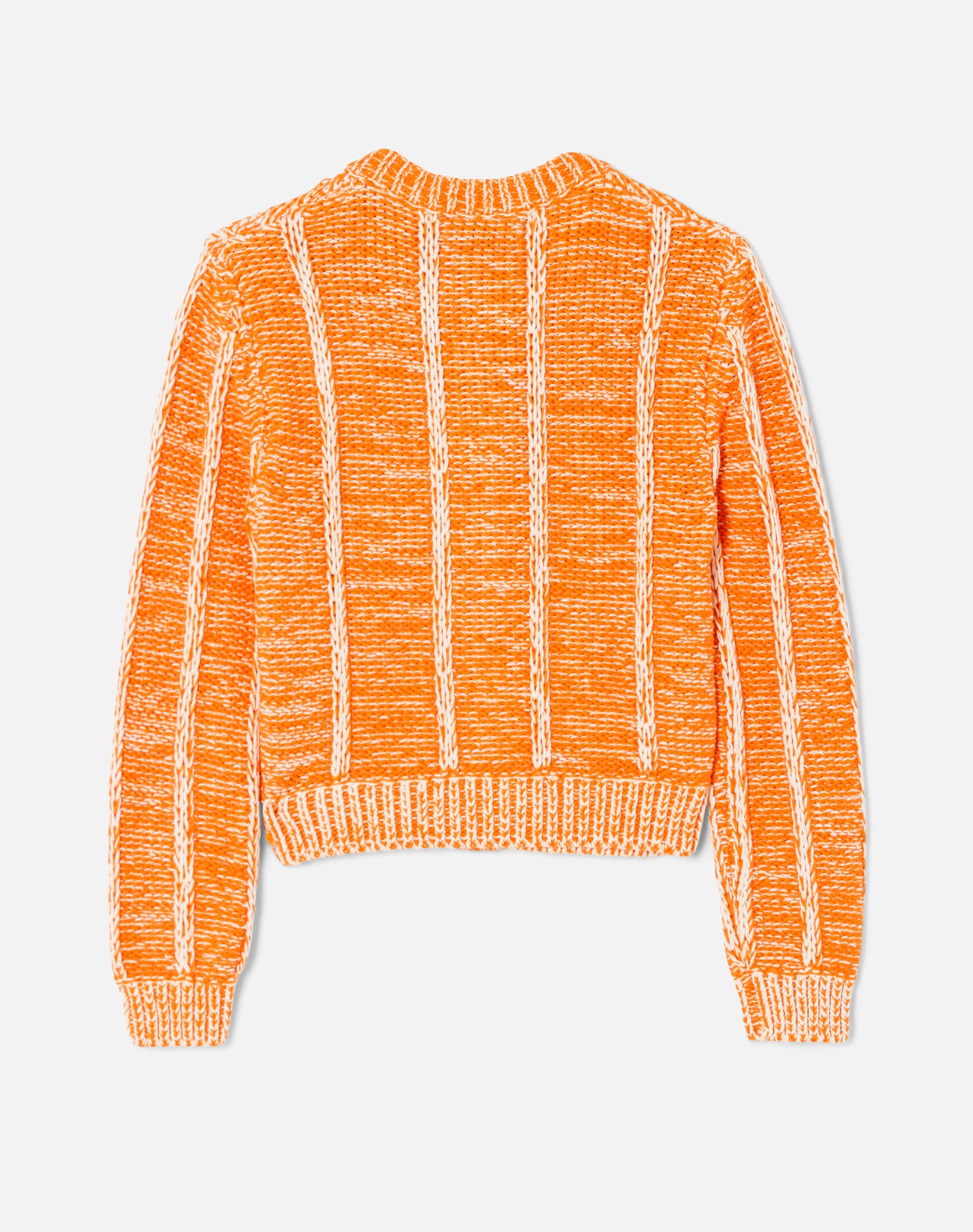 Baby Crewneck Cardigan - Orange Combo
