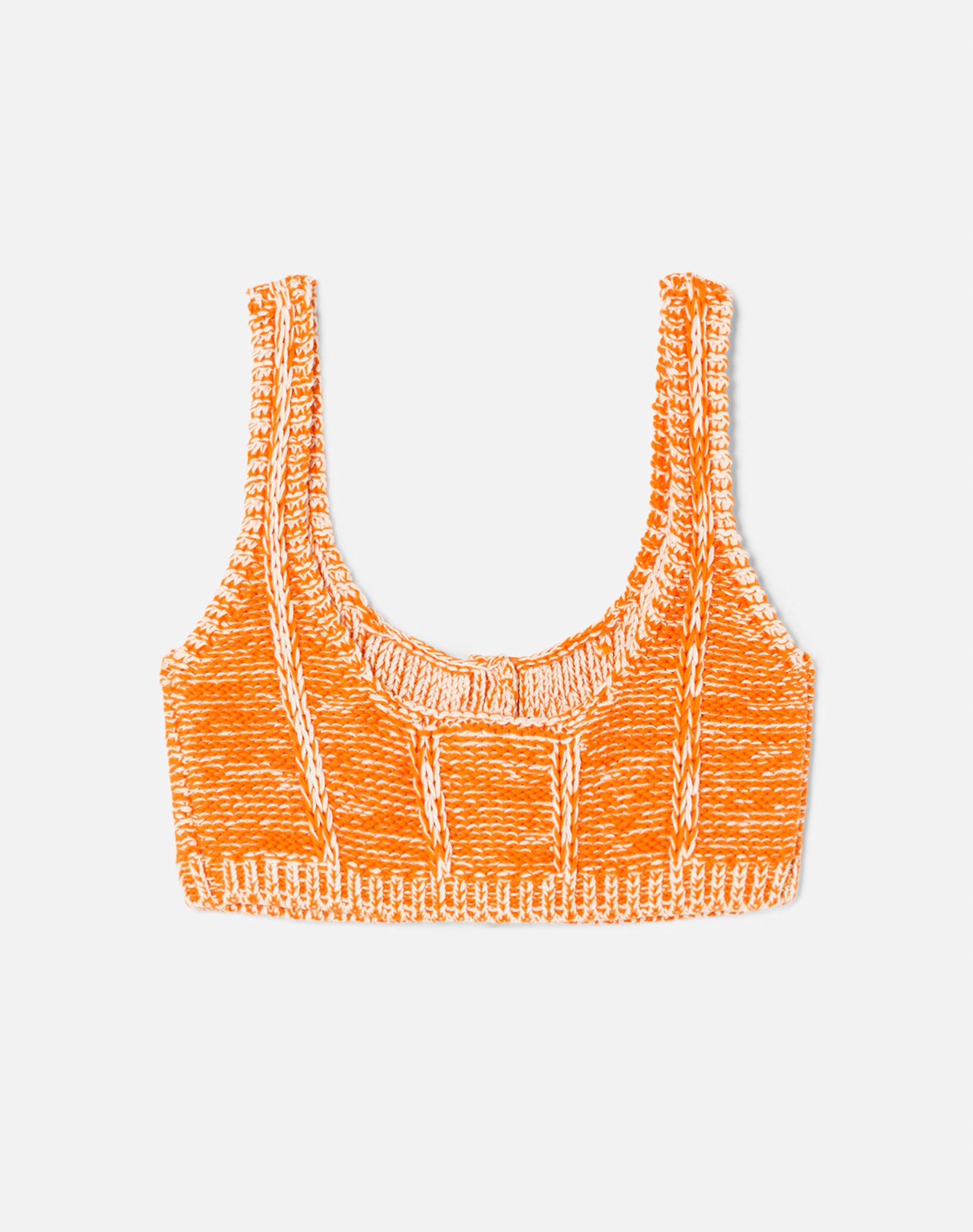 Button-up crop top - Orange Combo