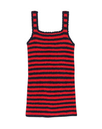 Mini robe en crochet 70's - Red Navy Multicolor