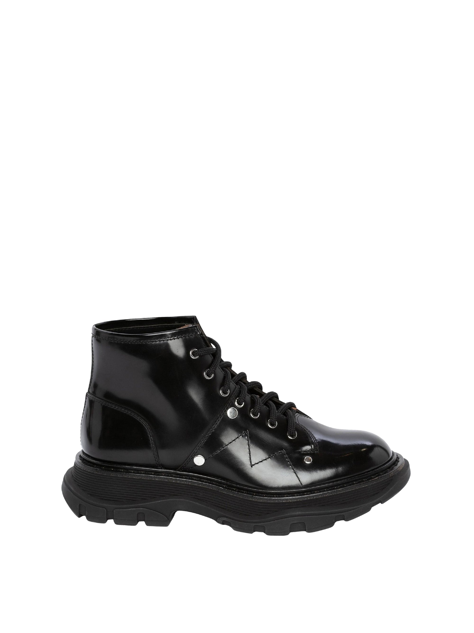 Bottines à lacets en cuir - Black