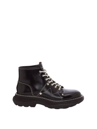 Bottines à lacets en cuir - Black