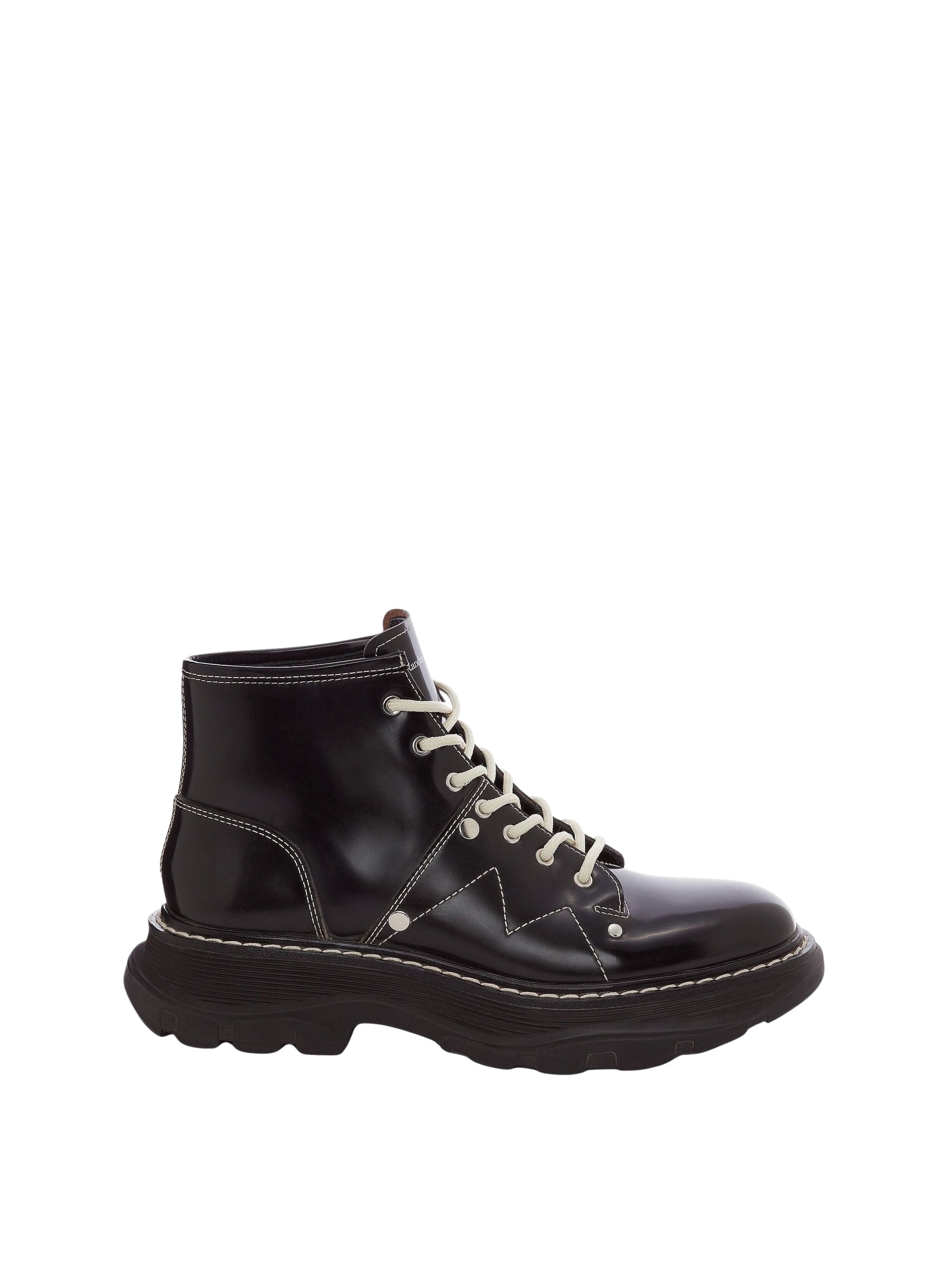 Bottines à lacets en cuir - Black
