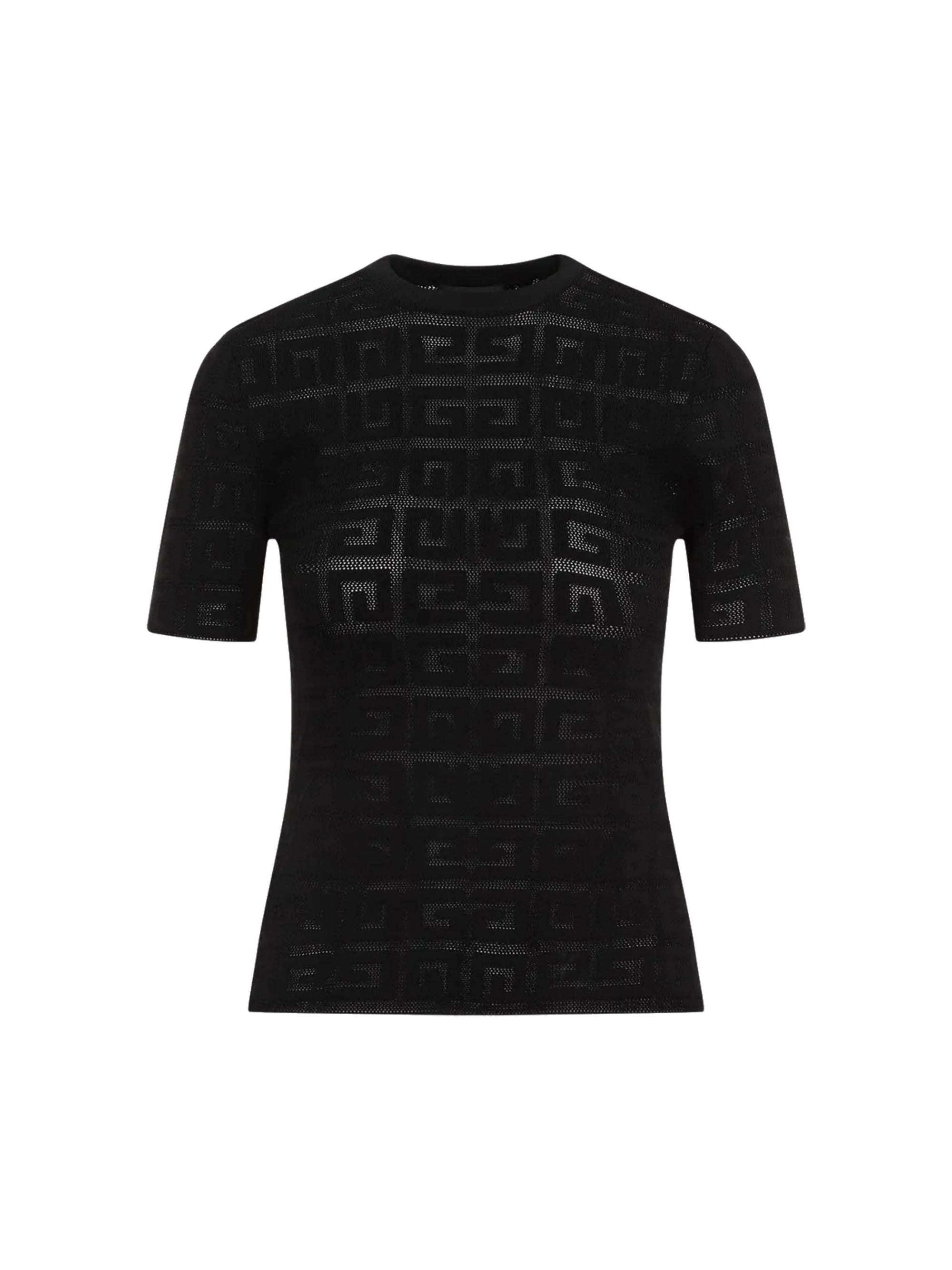 4G LACE CREW NECK SWEATER SHORT SLEEVES