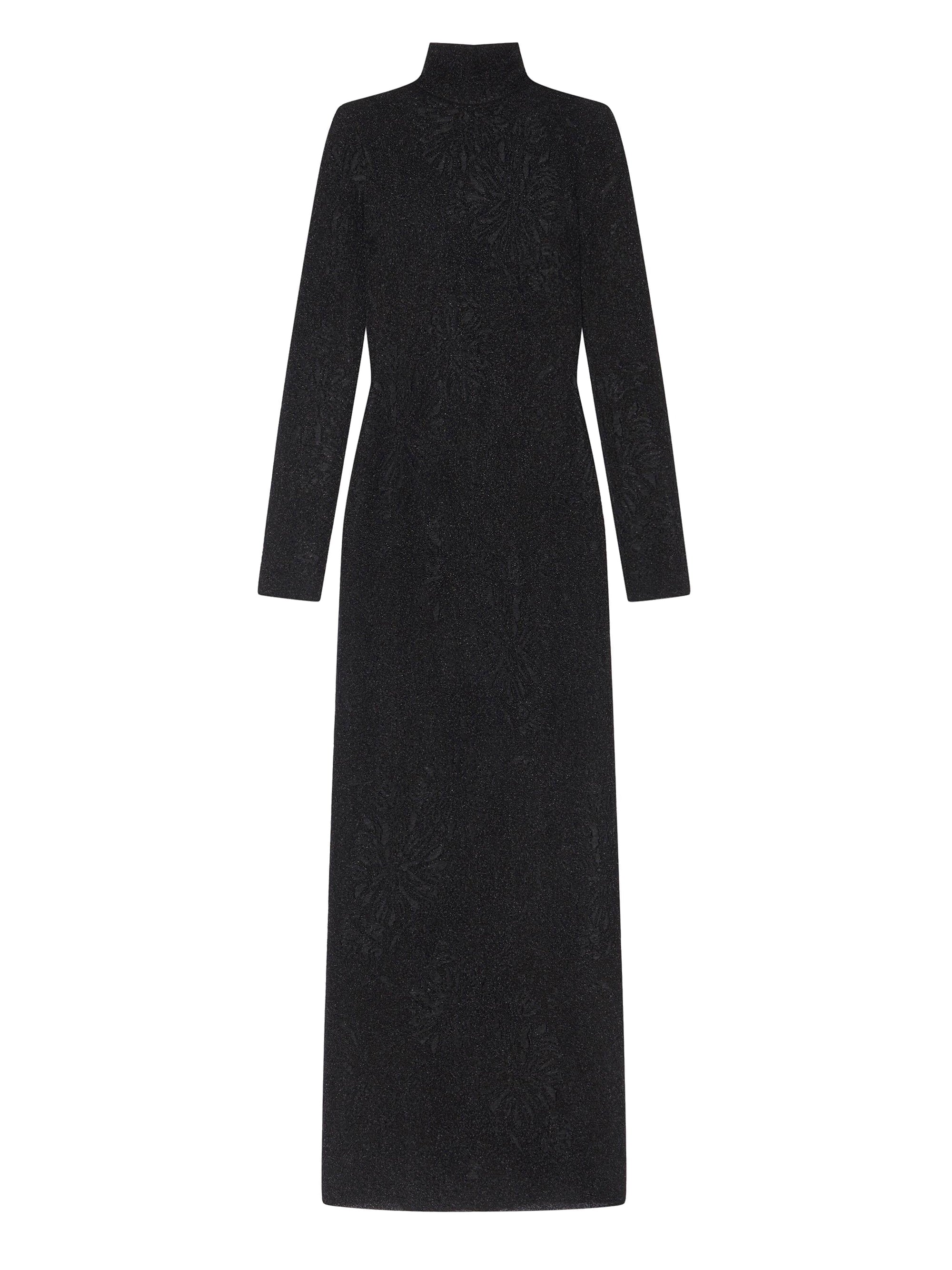 TURTLENECK OPEN BACK LONG DRESS