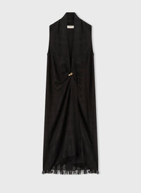 BLACK SUPERLIGHT CASHMERE VEST DRESS