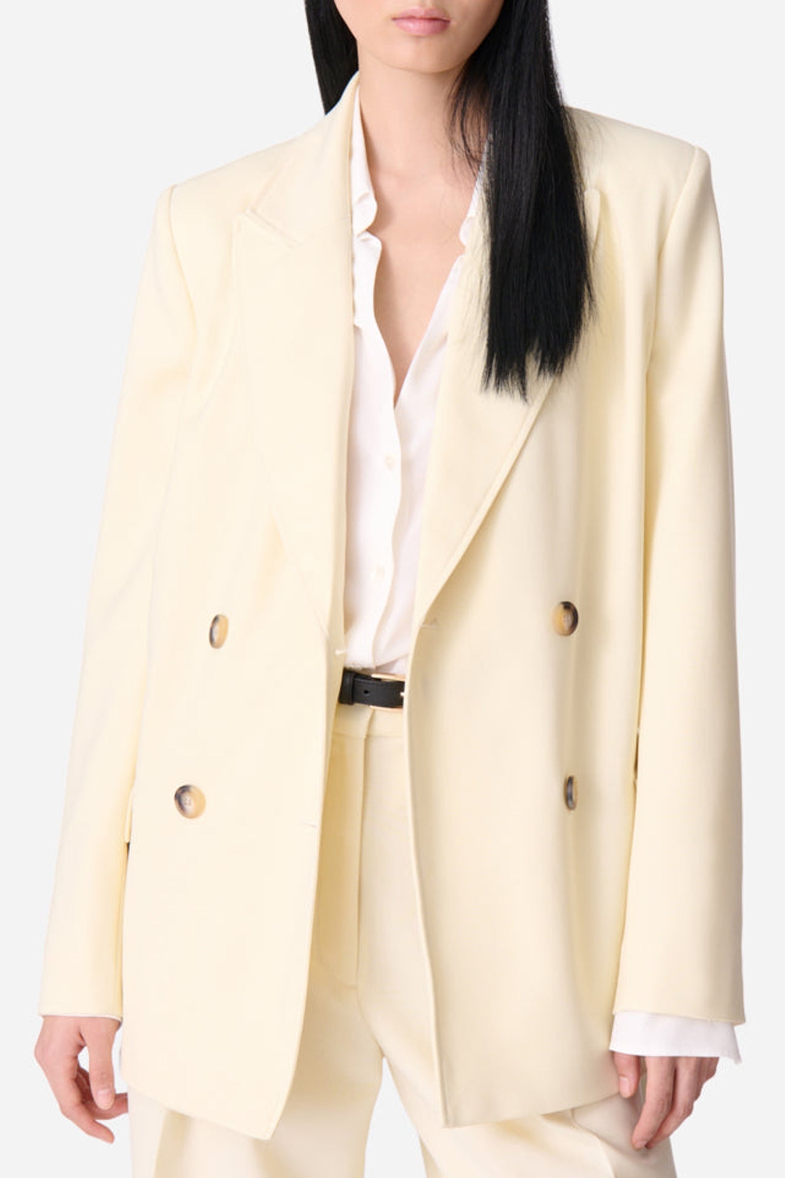 Blazer Damarys en laine mélangée - Vanille