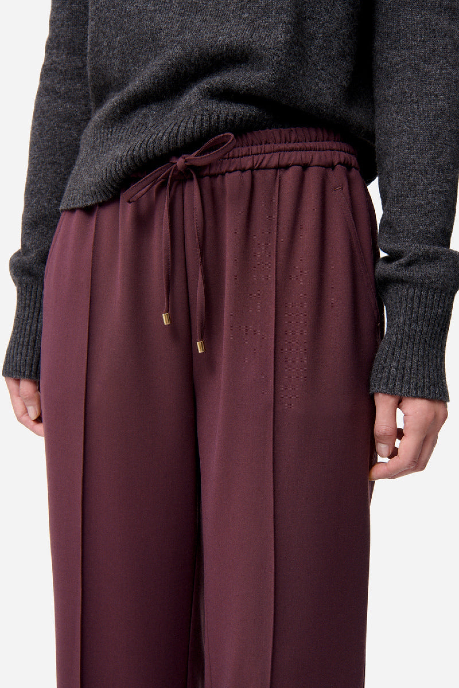 Pantalon Cliff en laine - Bordeaux
