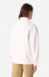 RECO : 95 // Veste courte Neli en coton - Écru
