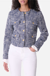 Veste Deana en tweed - Marine