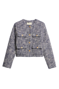 Veste Deana en tweed - Marine