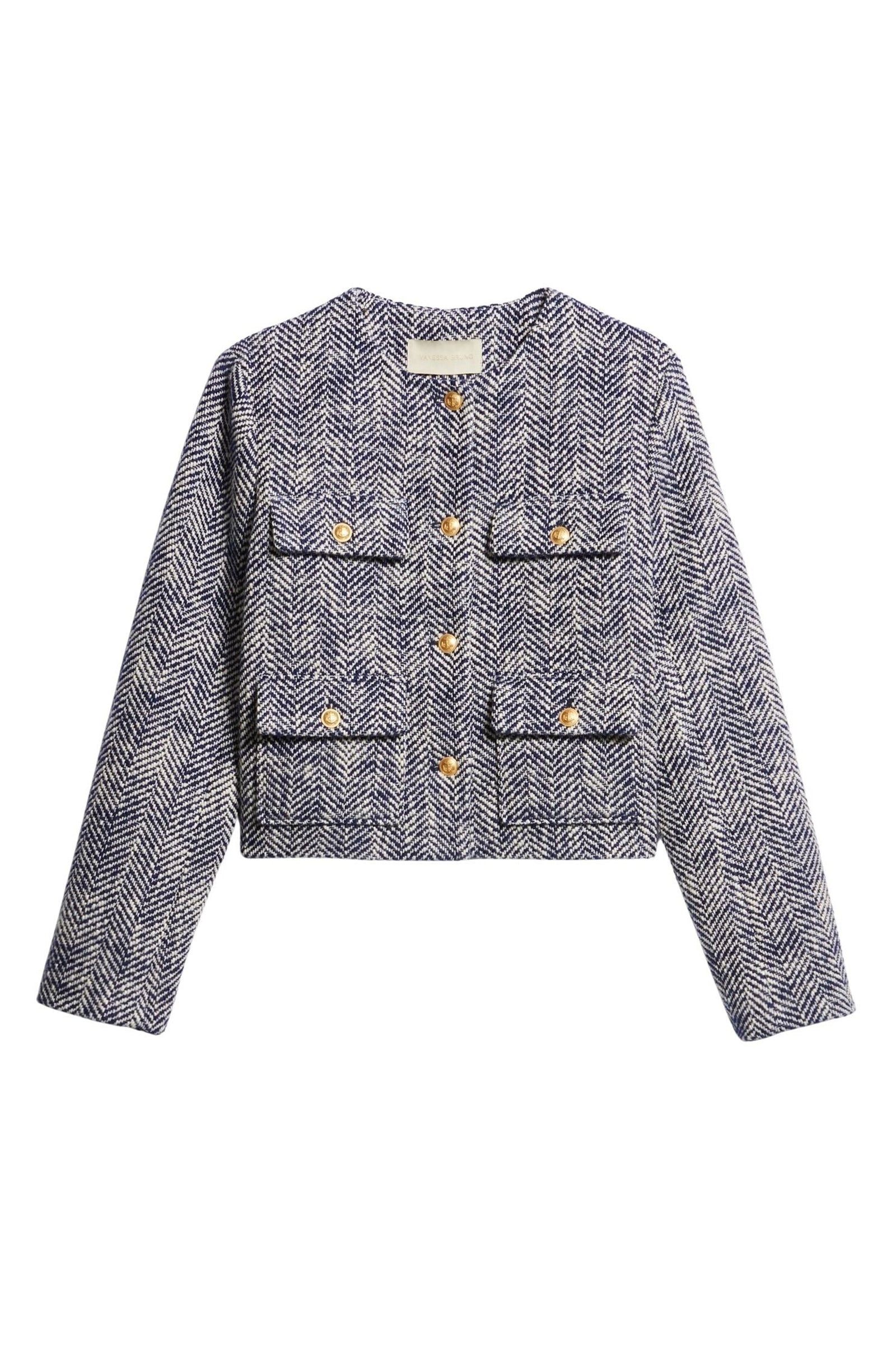 Veste Deana en tweed - Marine