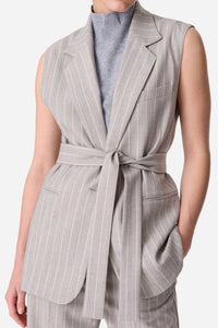 Veste sans manches Christen en laine - Gris Clair