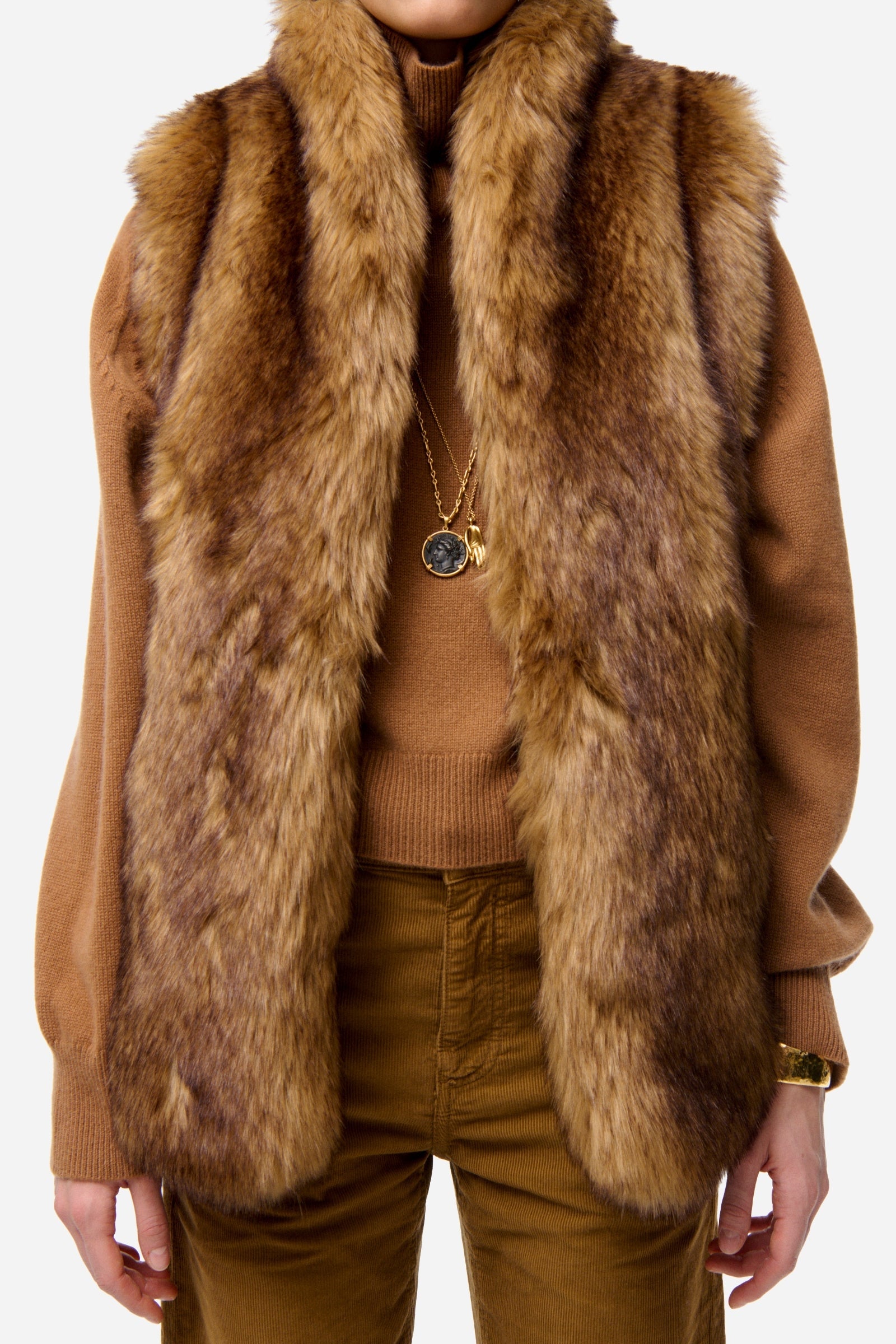 Marcello sleeveless jacket - Biscuit