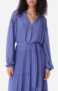 Robe longue Esthée - Hortensia