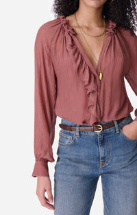 Blouse à volants Eileen - Bois de Rose