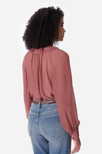 Eileen ruffled blouse - Rosewood
