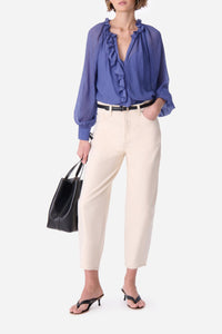Blouse à col V Eileen - Hortensia