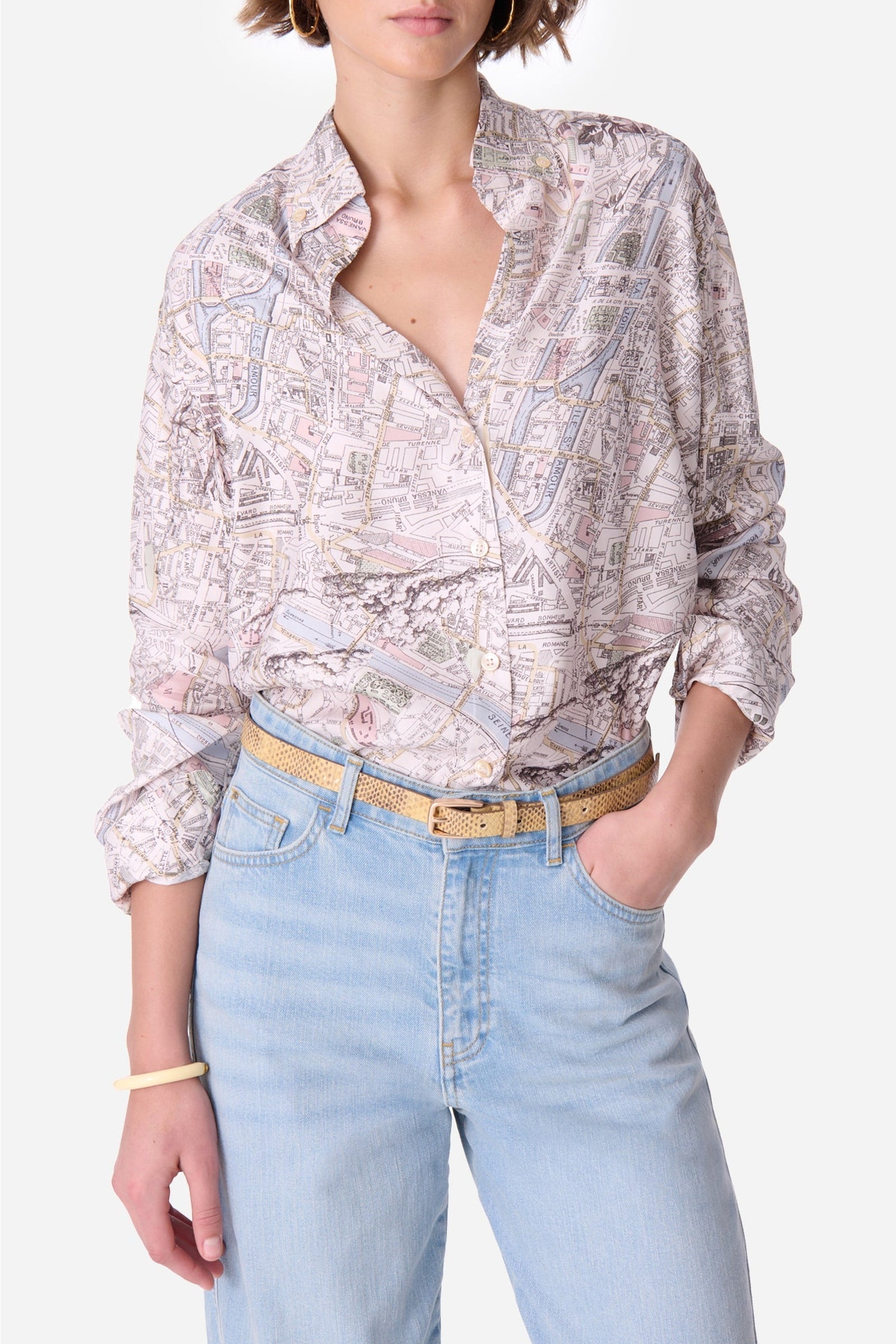 Chemise Druyat en soie mélangée - Multicolore