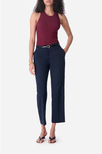 Pantalon droit taille midi Dandy - Marine