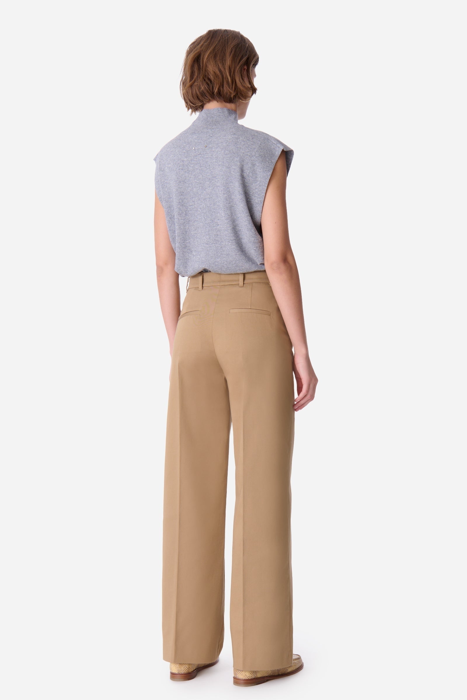 Pantalon droit taille midi Dulce - Vert Safari