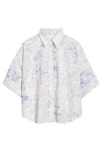 Chemise à manches courtes Bobby - Blanc & Bleu