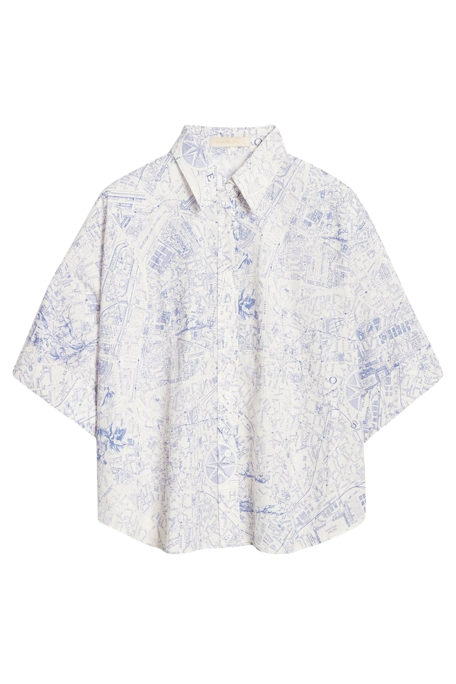 Chemise à manches courtes Bobby - Blanc & Bleu