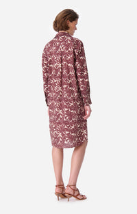 Robe midi Chemise Elora - Brun