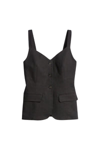RECO : 110 // Top Elai en lin - Noir
