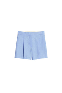 Short Elisam en lin mélangé - Blanc & Bleu