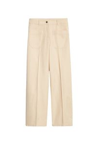 Pantalon cropped Helias en denim - Beige