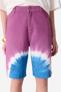 Elouan cotton Bermuda shorts - Multicolored Blue