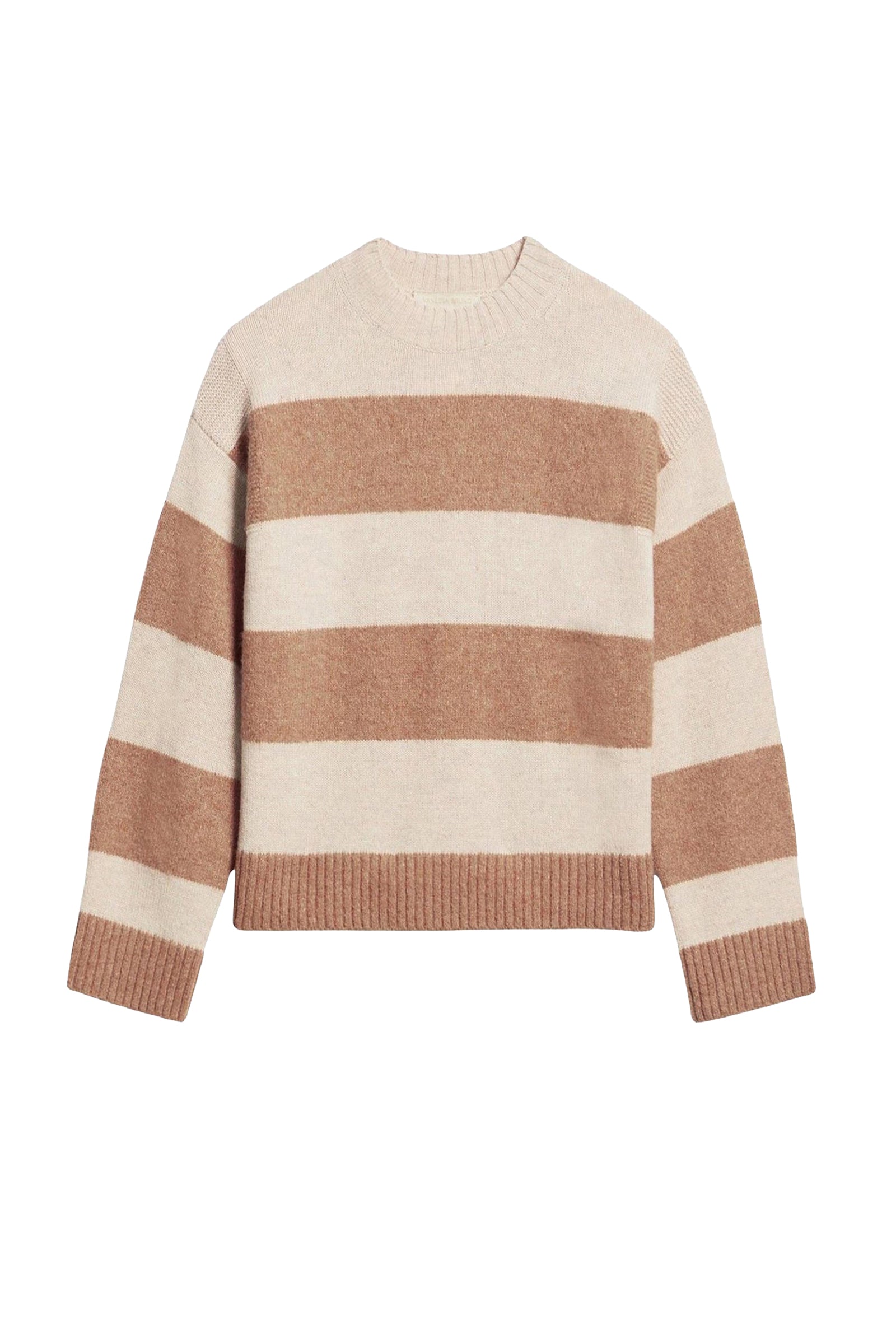 Pull Edith en laine - Écru & Camel