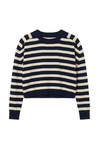 RECO : 95 // Pull Eglantine en laine - Marine & Écru