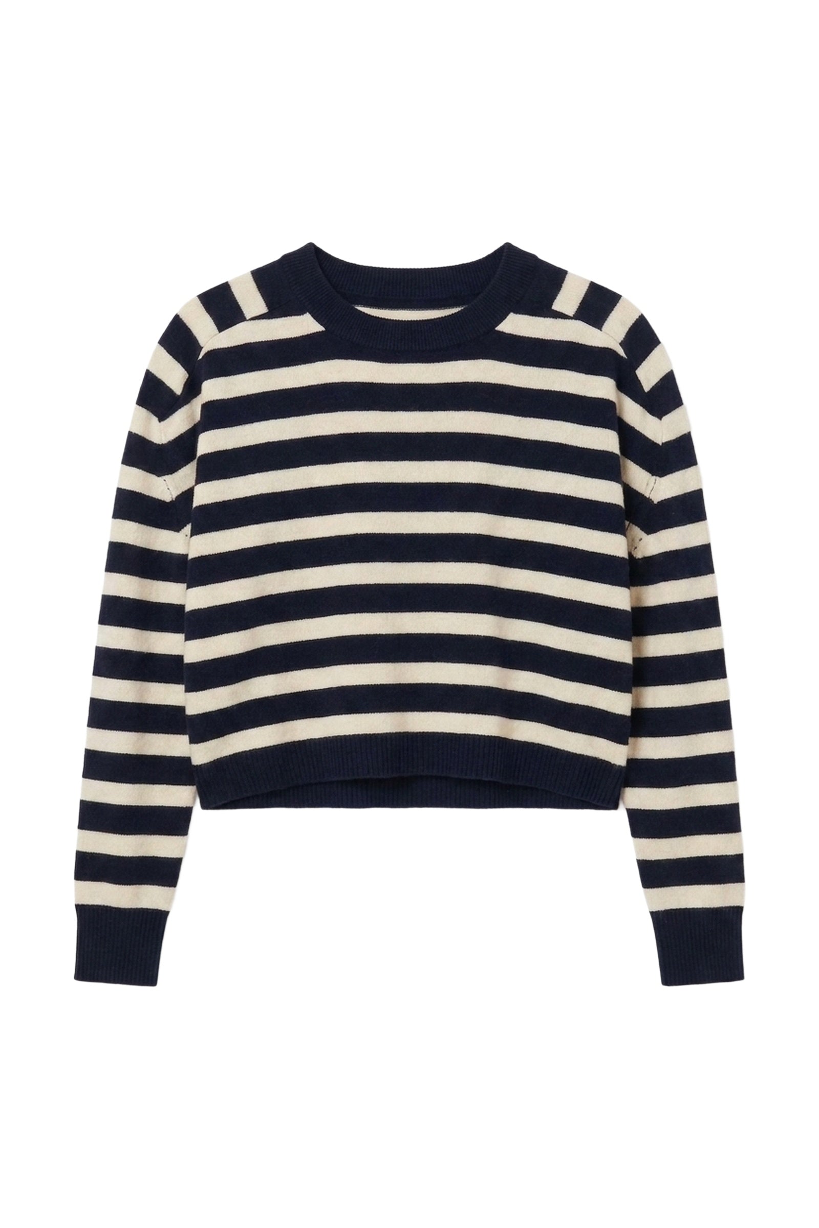 RECO : 95 // Pull Eglantine en laine - Marine & Écru