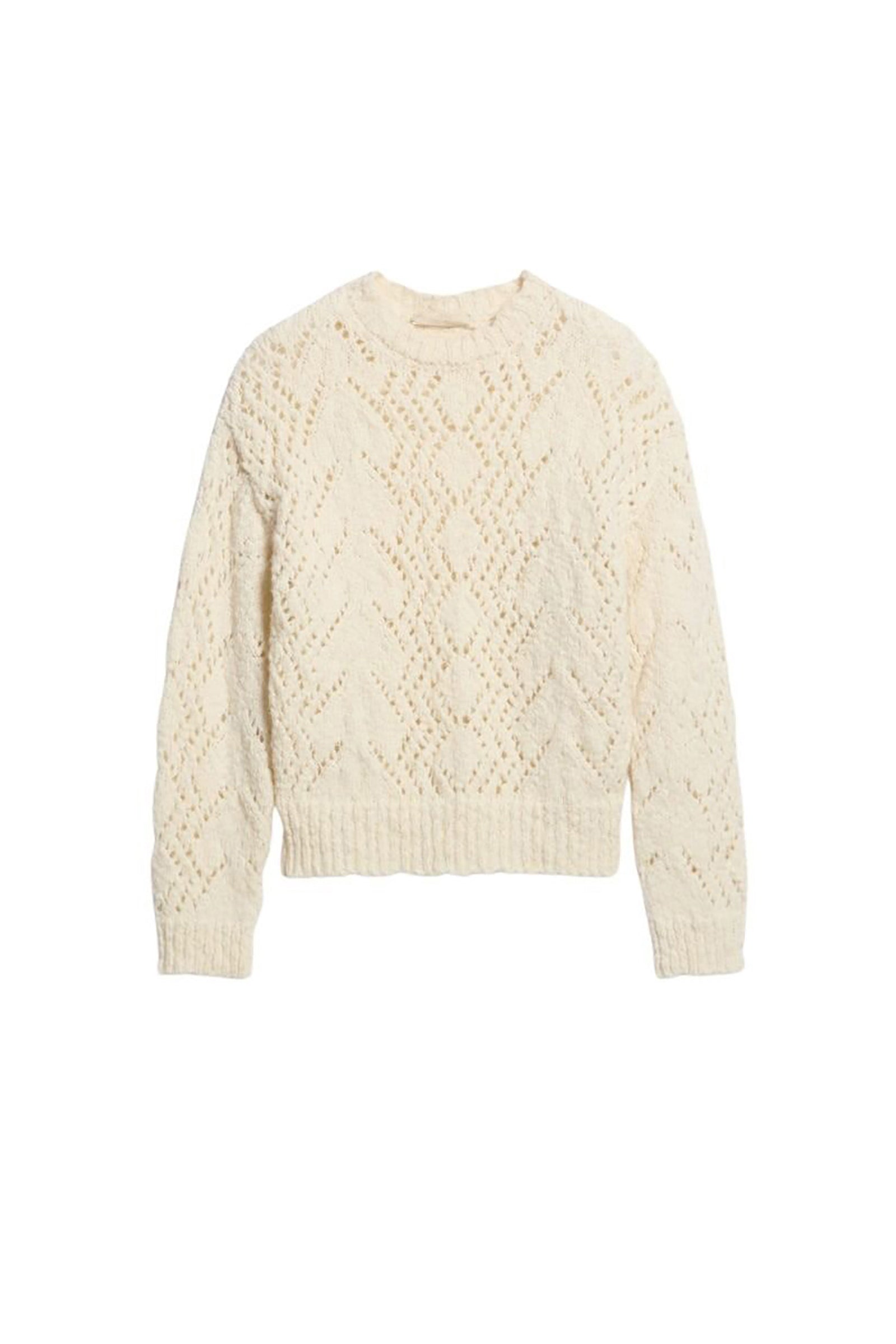 Pull Eulalie en laine - Écru