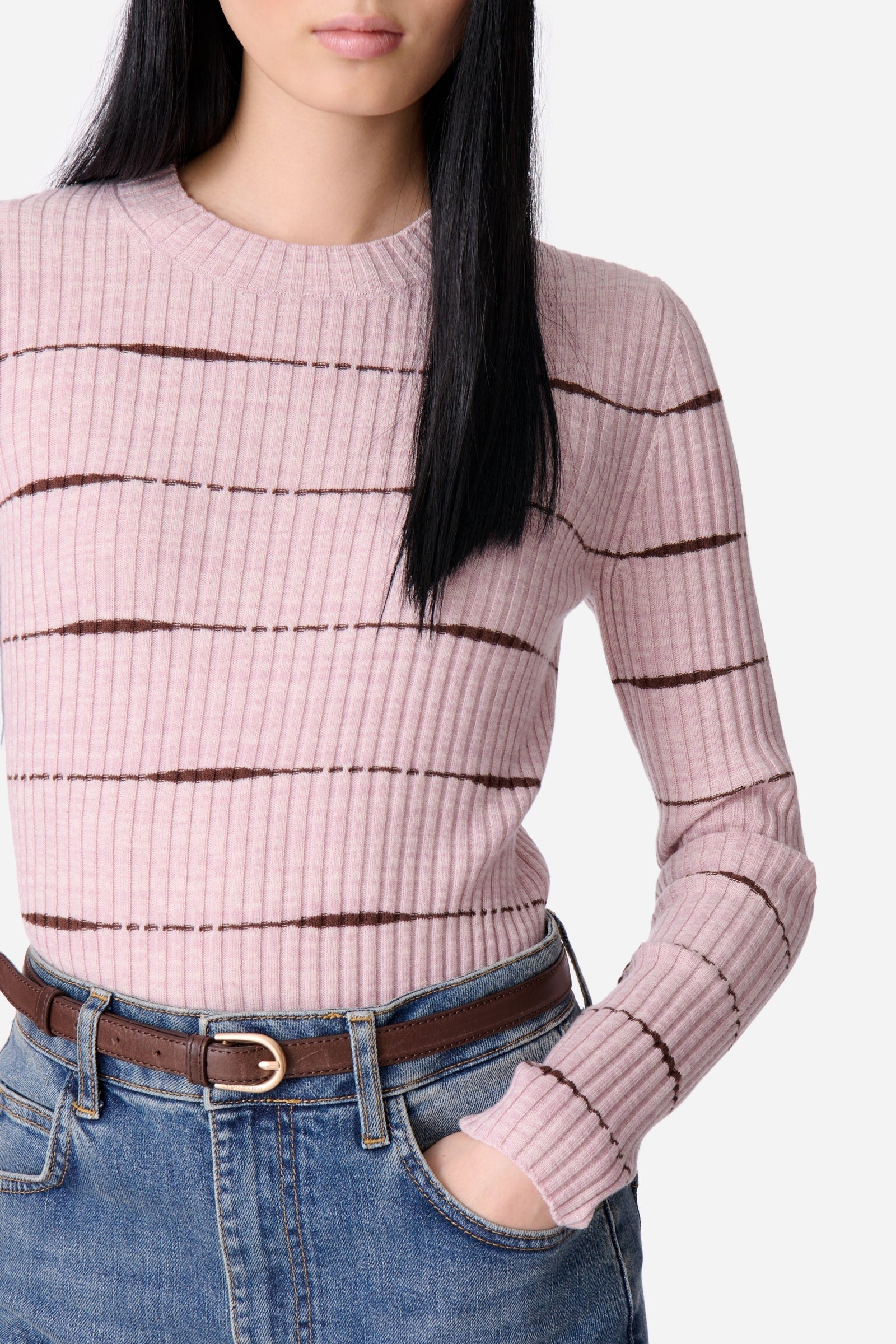 Pull Elodie en laine - Lavande
