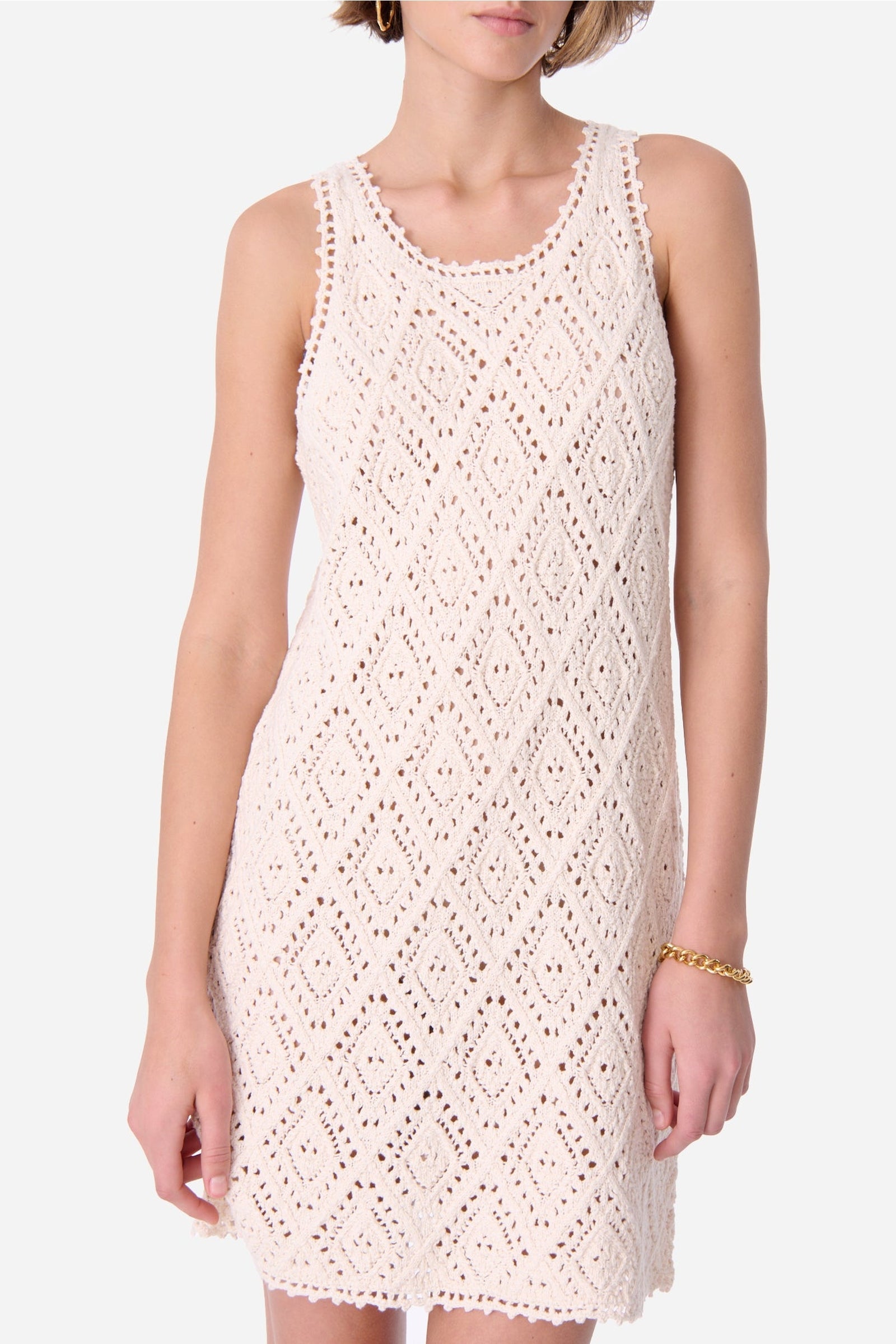 Robe courte Escarlett - Écru