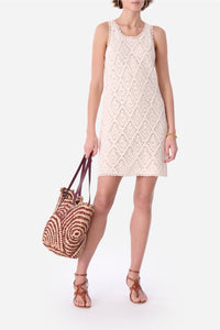 Robe courte Escarlett - Écru