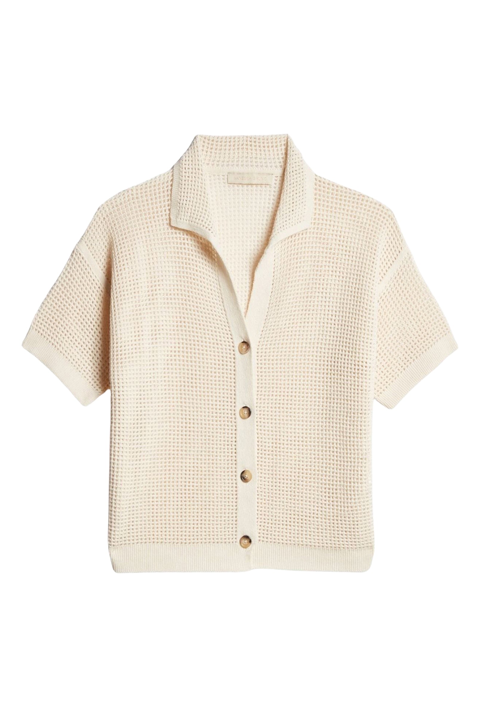 Cardigan à manches courtes Edelweiss - Écru