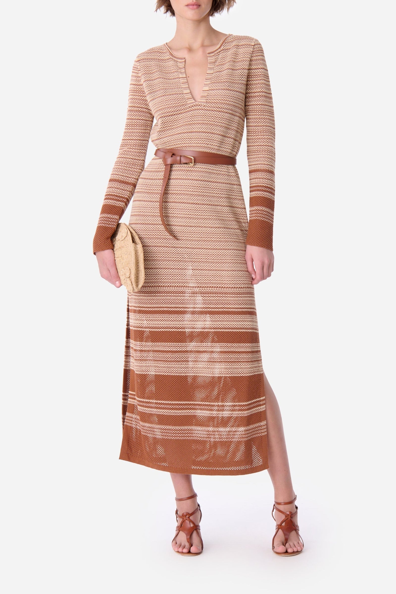 Robe longue Elly - Biscuit
