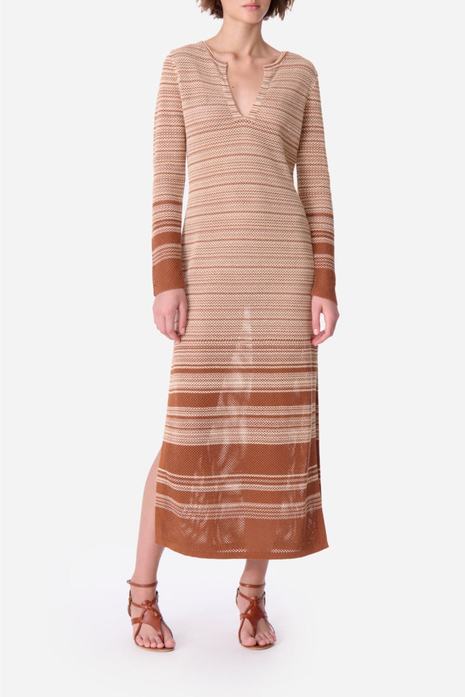 Robe longue Elly - Biscuit