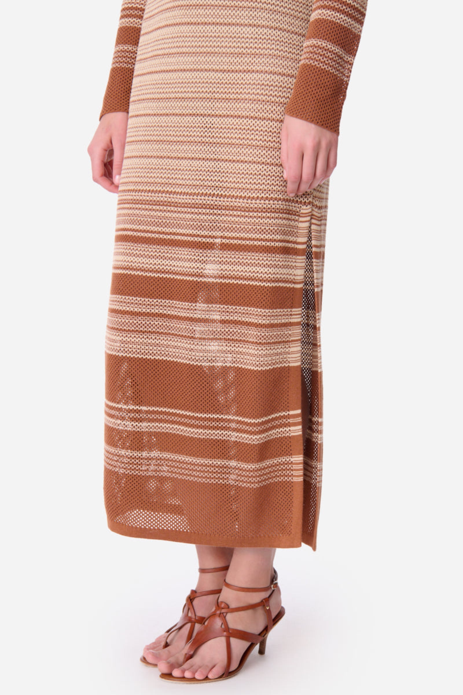 Robe longue Elly - Biscuit