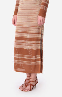 Robe longue Elly - Biscuit