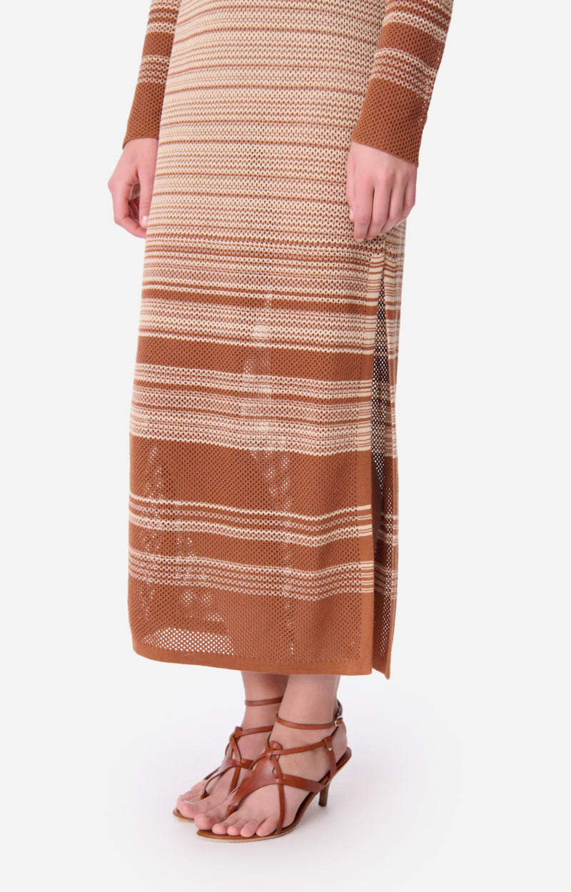 Robe longue Elly - Biscuit