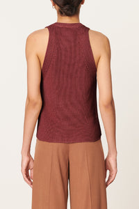Top Eiko en coton - Bordeaux
