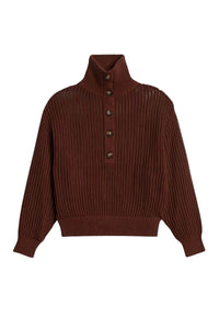 Pull à col montant Eloic - Ebène