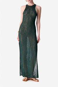 Robe longue - Vert Bouteille