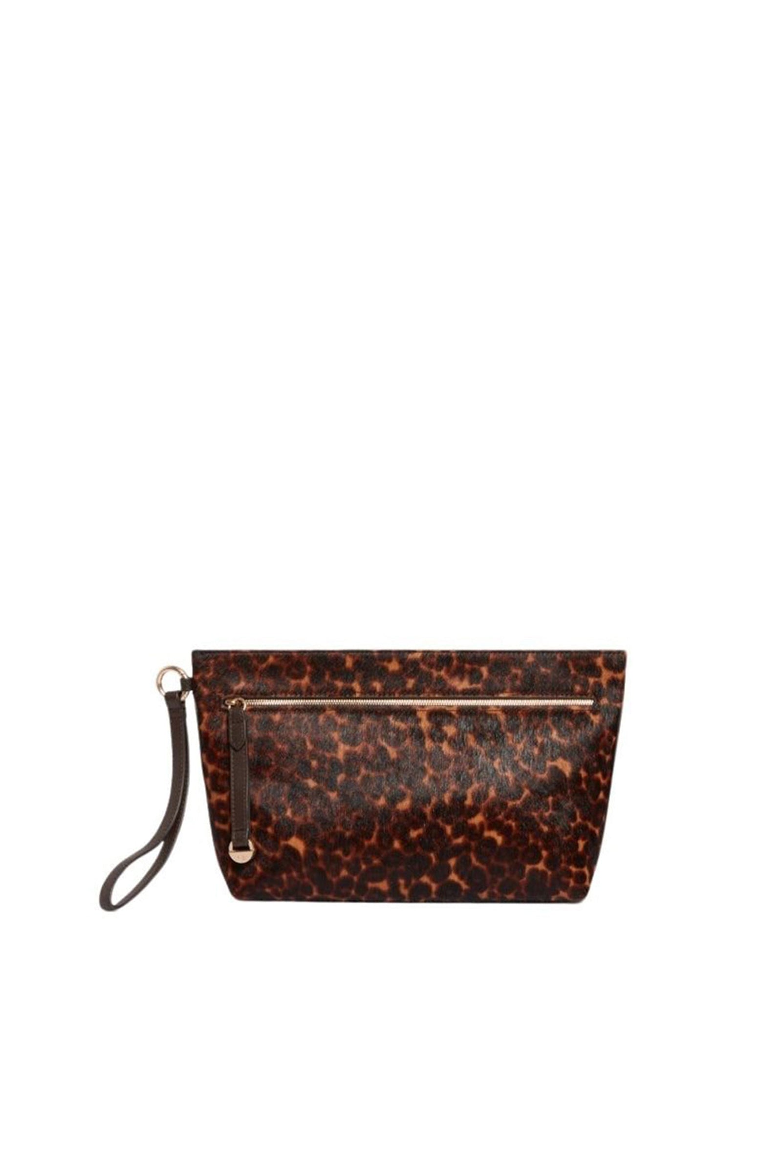 Pochette zippée Daily en cuir - Fauve